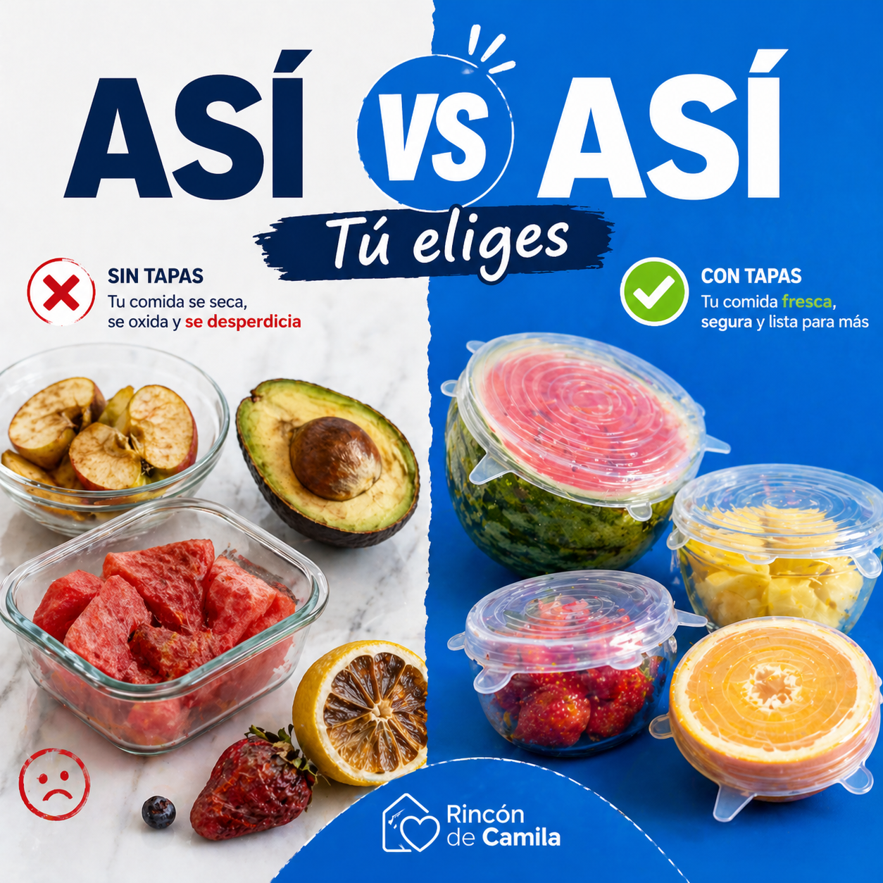 Tapas de silicona